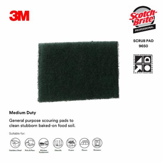 3M GREEN SCRUBBING PAD #9650