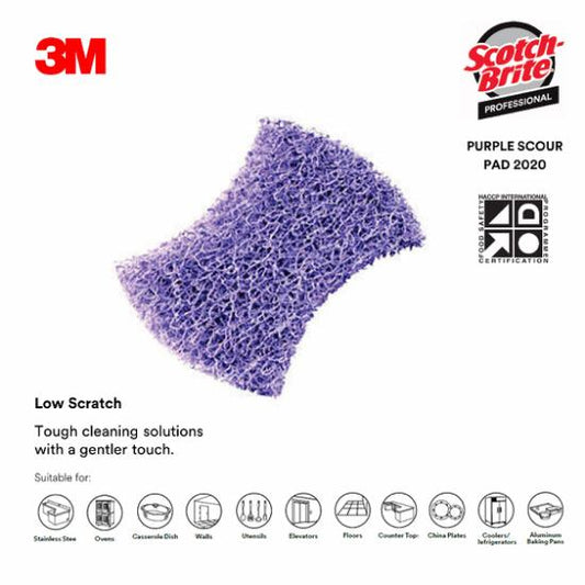 3M PURPLE SCOURING PAD #2020