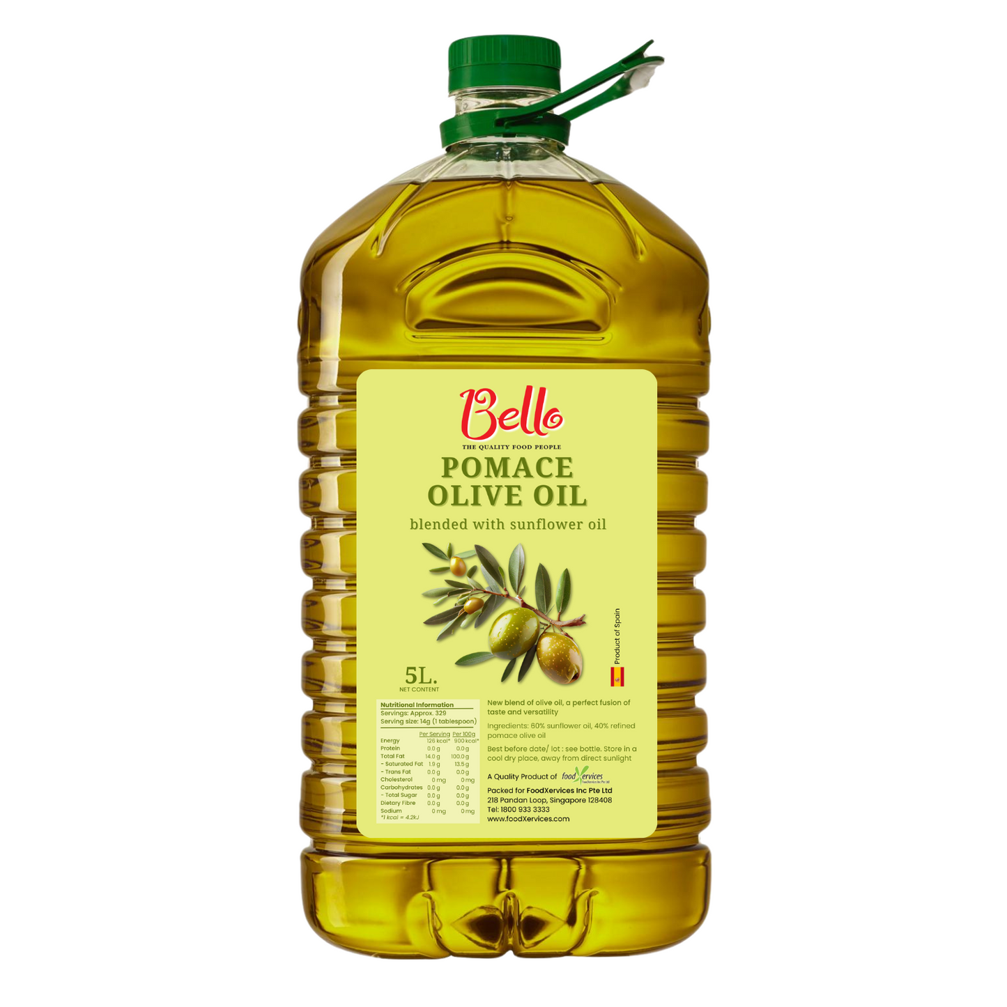 BELLO BLENDED POMACE OLIVE OIL 5LTR
